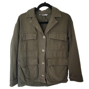 Zara Front Pocket Button Down Jacket